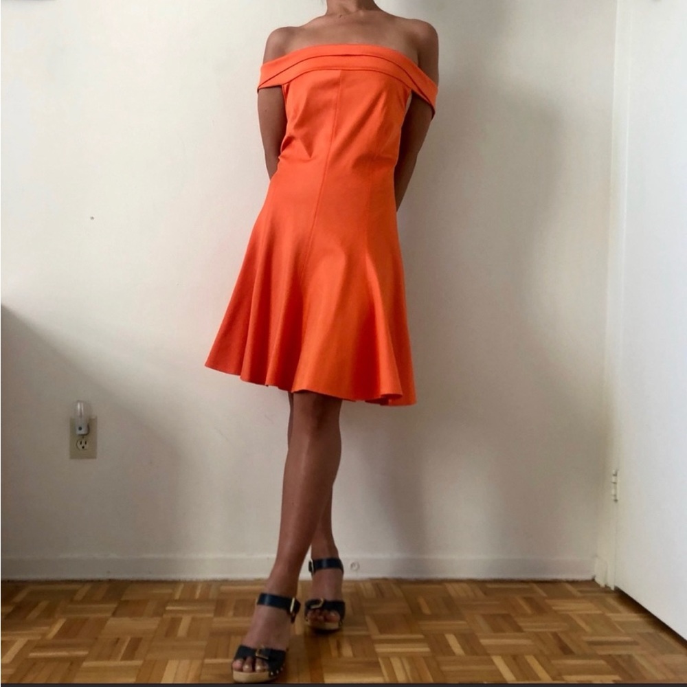 Halston off the shoulder dress